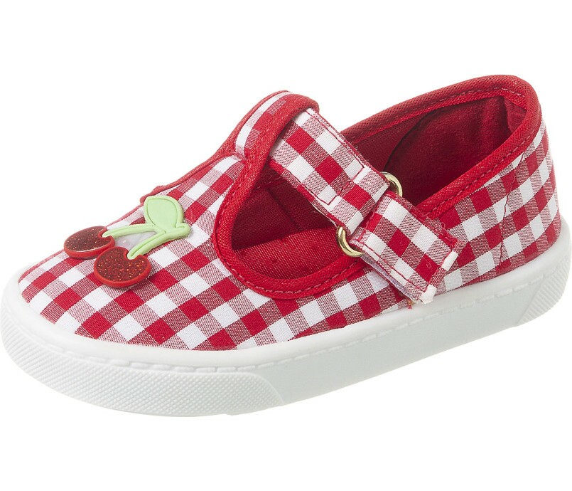 Tênis Infantil Feminino Magic Xadrez Vermelho - Xuá Xuá