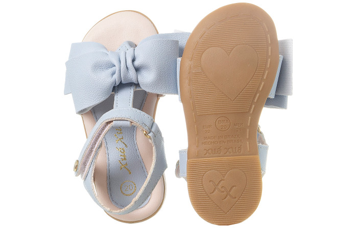 Sandália Infantil Feminina Adoleta Azul Claro - Xuá Xuá