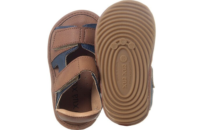 Sandália Infantil Masculina Bambino Marinho/Caramelo - Xuá Xuá