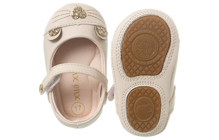 Sapatilha Infantil Feminina Baby Star Gatinho Offwhite - Xuá Xuá