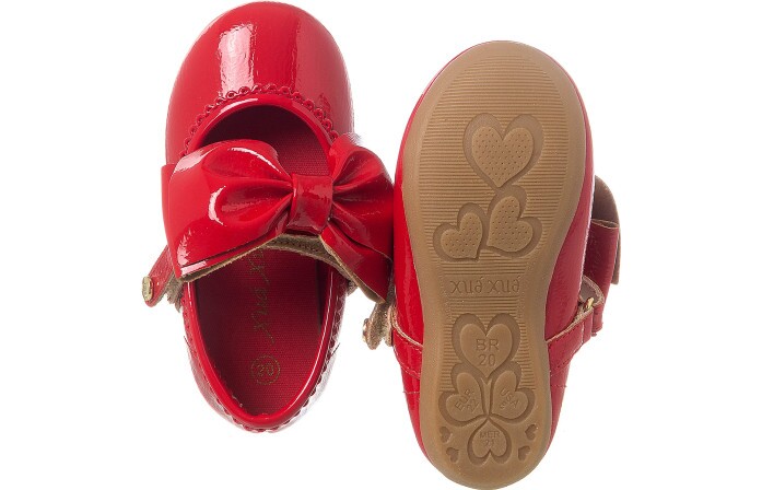 Sapatilha Infantil Feminina Little Woman Laço Vermelho - Xuá Xuá 