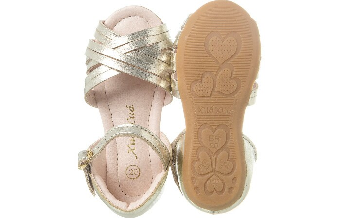 Sapatilha Infantil Feminina Little Woman Fresh Ouro - Xuá Xuá 