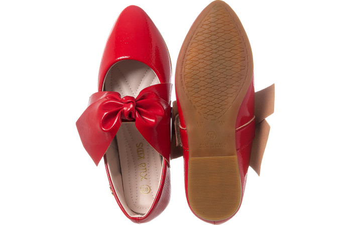 Sapatilha Infantil Feminina Bailarina La o Vermelho Xu Xu