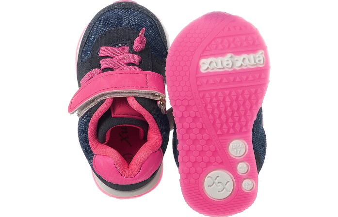 Tênis Infantil Feminino Jogging Marinho/Pink - Xuá Xuá
