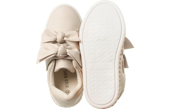 Tênis Infantil Feminino It Girl Laço Duplo Offwhite - Xuá Xuá