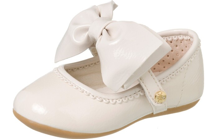 Sapatilha Infantil Feminina Little Woman Laço Offwhite