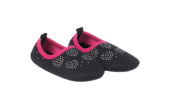 Sapatilha Neoprene Infantil Feminina Soft Fun Coração Preto - Xuá Xuá