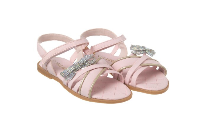 Sandália Infantil Feminina Aquarela Strass Nude - Xuá Xuá