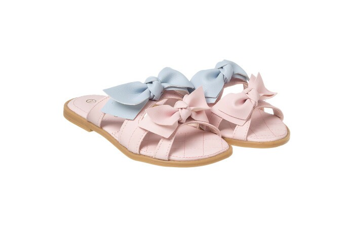 Sandália Infantil Feminina Aquarela Laços Nude - Xuá Xuá