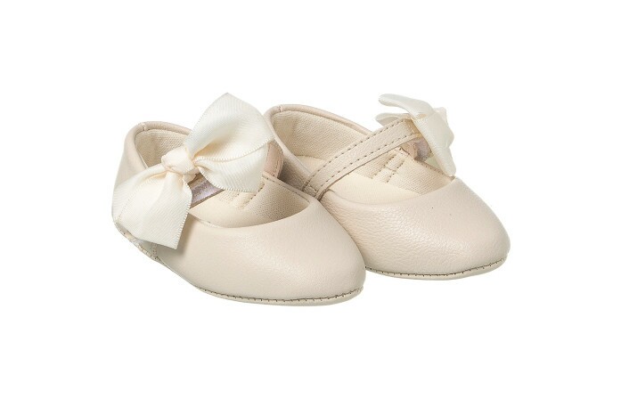 Sapatilha Infantil Feminina Bico Fino Mini-Me Laço Offwhite - Xuá Xuá