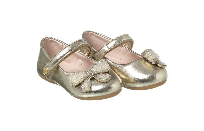 Sapatilha Infantil Feminina Little Woman Strass Ouro - Xuá Xuá 