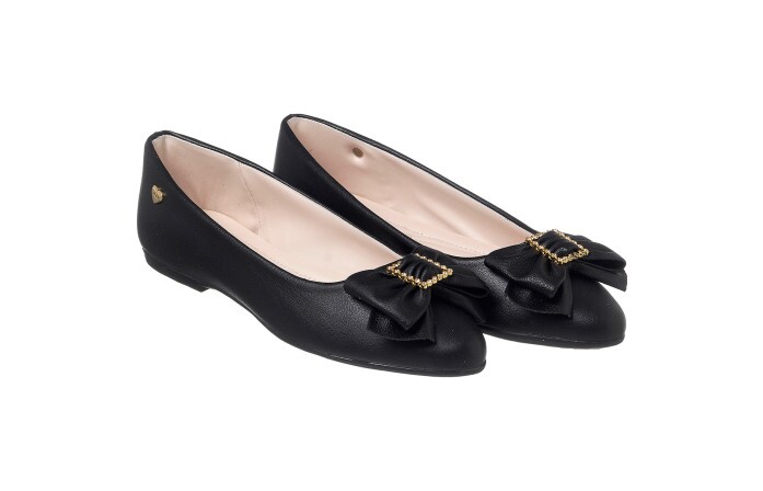Sapatilha Infantil Feminina Bailarina Strass Preto - Xuá Xuá