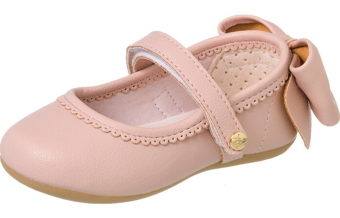 Sapatilha Infantil Feminina Little Woman Laço Rosé - Xuá Xuá 