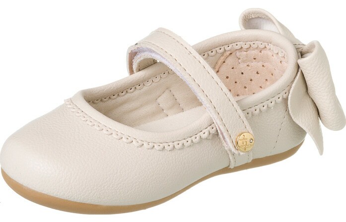 Sapatilha Infantil Feminina Little Woman Laço Offwhite - Xuá Xuá 
