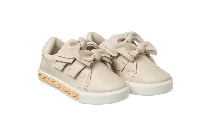Tênis Infantil Feminino It Girl Laço Duplo Offwhite - Xuá Xuá