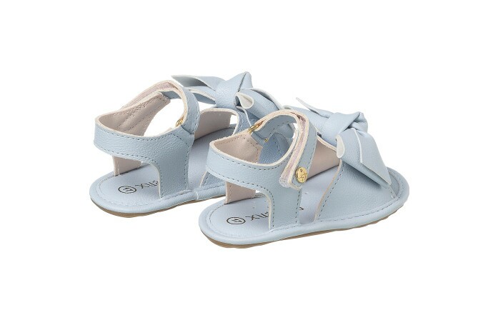 Sandália Infantil Feminina Bambina Laço Azul Claro - Xuá Xuá
