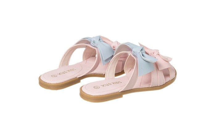Sandália Infantil Feminina Aquarela Laços Nude - Xuá Xuá