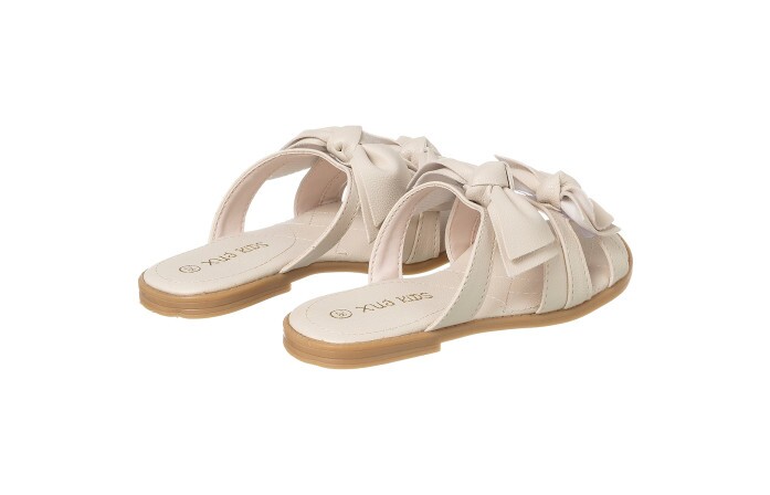 Sandália Infantil Feminina Aquarela Laços Offwhite - Xuá Xuá