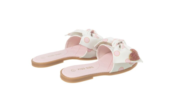 Sandália Infantil Feminina Aquarela Poá Branco - Xuá Xuá