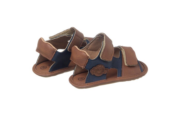 Sandália Infantil Masculina Bambino Marinho/Caramelo - Xuá Xuá