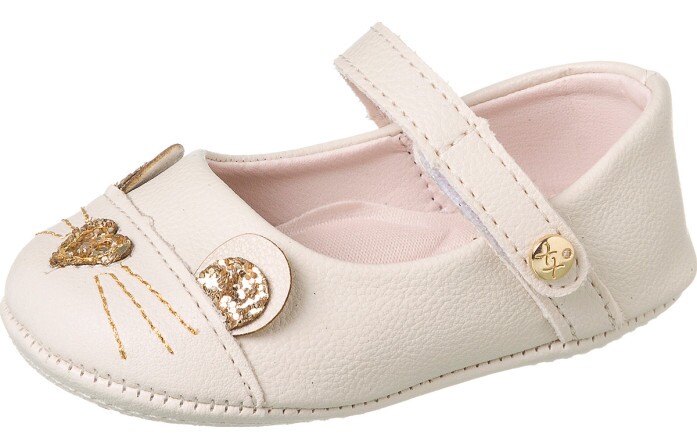Sapatilha Infantil Feminina Baby Star Gatinho Offwhite - Xuá Xuá
