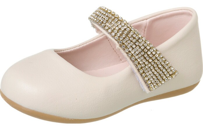 Sapatilha Infantil Feminina Little Woman Strass Offwhite - Xuá Xuá 