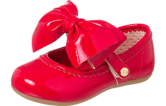 Sapatilha Infantil Feminina Little Woman Laço Vermelho - Xuá Xuá 