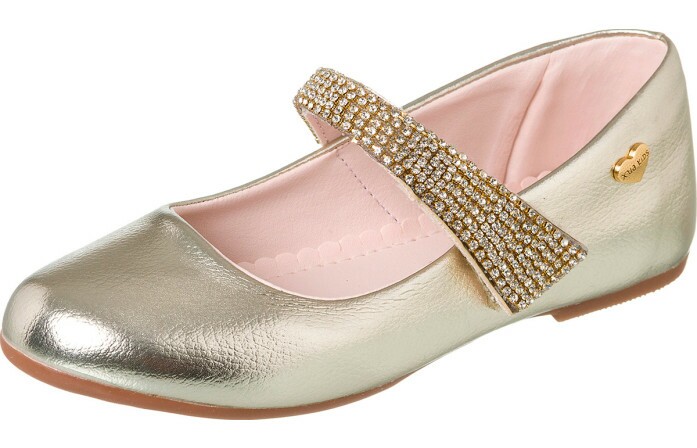 Sapatilha Infantil Feminina Charlotte Strass Ouro - Xuá Xuá