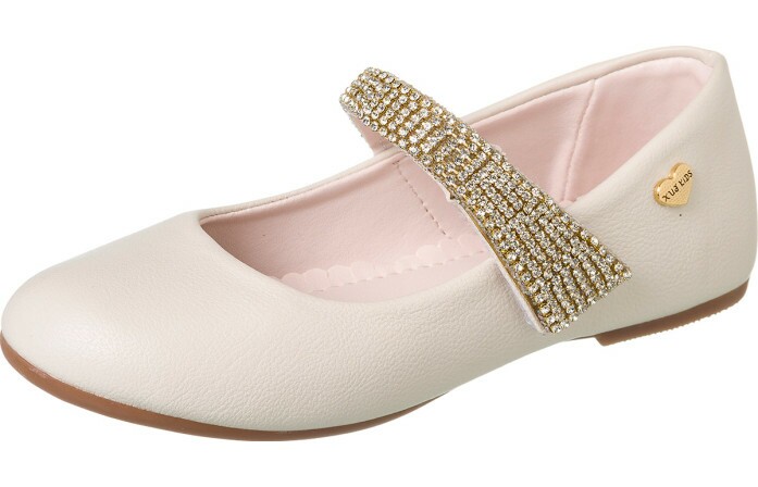 Sapatilha Infantil Feminina Charlotte Strass Offwhite - Xuá Xuá