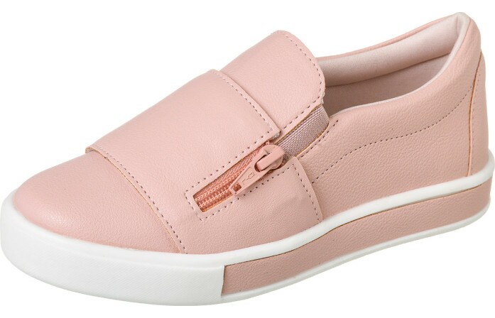 Tênis Infantil Feminino It Girl Ziper Rosé - Xuá Xuá