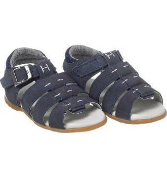 Sandália Infantil Masculina Aventura Jeans Marinho - Xuá Xuá