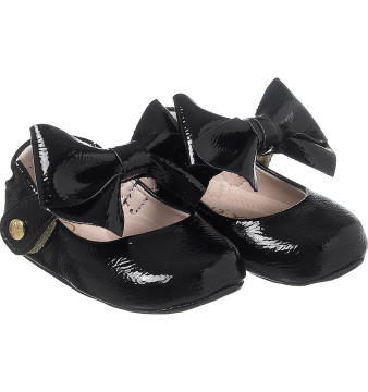 Sapatilha Infantil Feminina Laço Preto Maria Angelina - Xuá Xuá