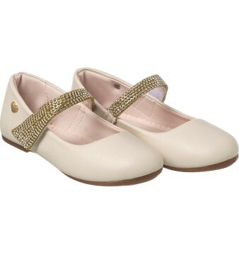 Sapatilha Infantil Feminina Charlotte Strass Offwhite - Xuá Xuá