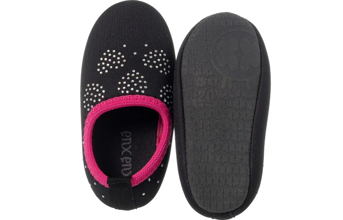 Sapatilha Neoprene Infantil Feminina Soft Fun Coração Preto - Xuá Xuá