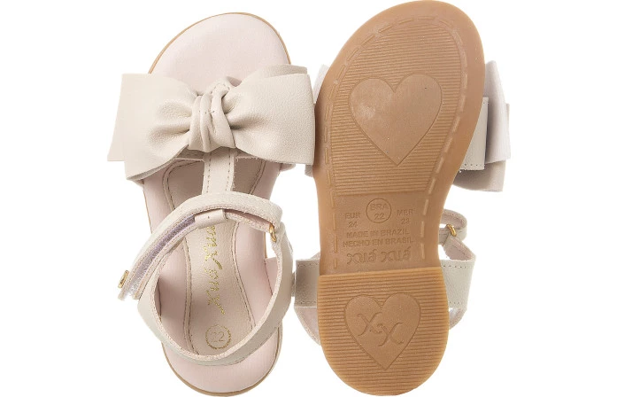 Sandália Infantil Feminina Adoleta Offwhite - Xuá Xuá