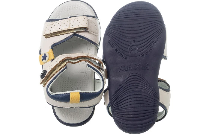 Sandália Infantil Masculina Aventura Offwhite - Xuá Xuá