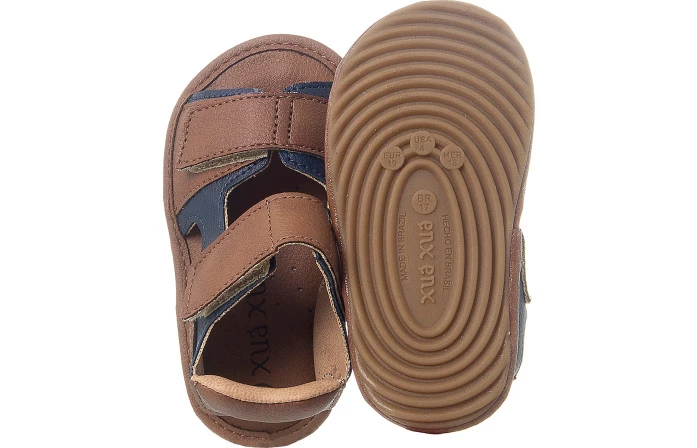 Sandália Infantil Masculina Bambino Marinho/Caramelo - Xuá Xuá