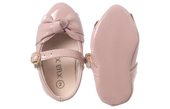 Sapatilha Infantil Feminina Bico Fino Mini-Me Rosé - Xuá Xuá