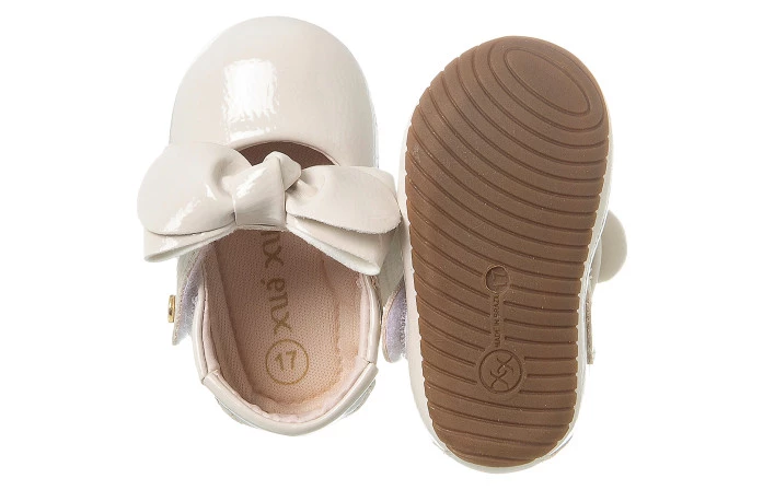Sapatilha Infantil Feminina Florença Laço Offwhite - Xuá Xuá