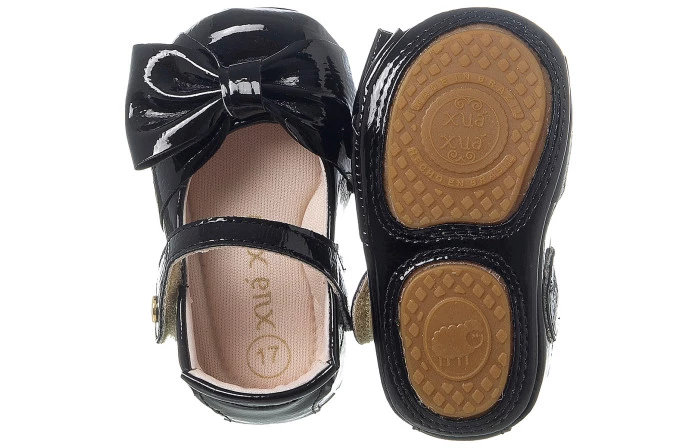Sapatilha Infantil Feminina Baby Star Laço Preto - Xuá Xuá