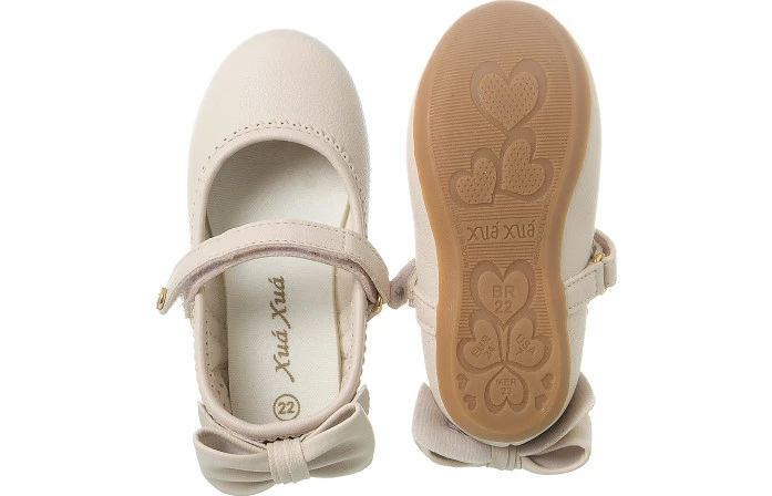Sapatilha Infantil Feminina Little Woman Laço Offwhite - Xuá Xuá 