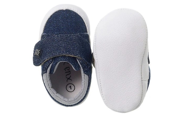 Tênis Infantil Masculino Jeans Marinho Casual Neném - Xuá Xuá