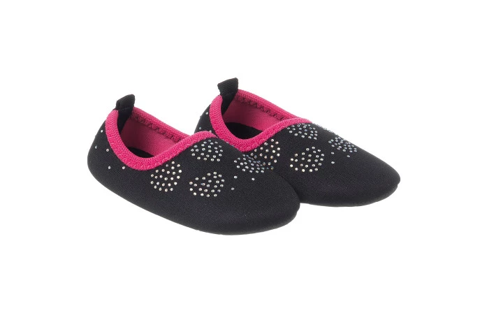 Sapatilha Neoprene Infantil Feminina Soft Fun Coração Preto - Xuá Xuá