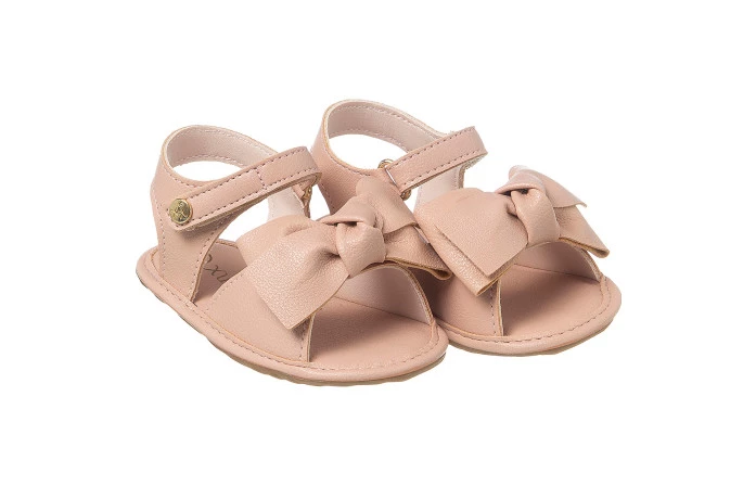 Sandália Infantil Feminina Bambina Laço Rosé - Xuá Xuá