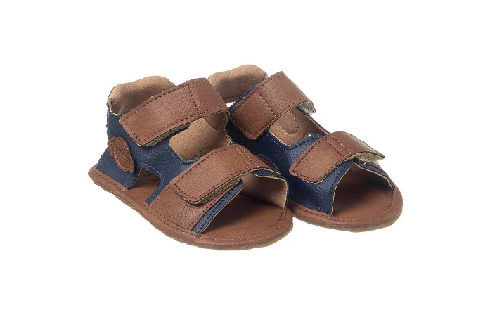 Sandália Infantil Masculina Bambino Marinho/Caramelo - Xuá Xuá
