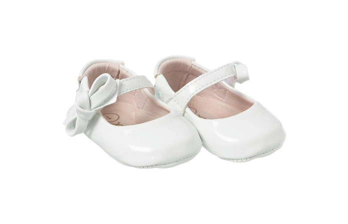 Sapatilha Infantil Feminina Laço Branco Maria Angelina - Xuá Xuá