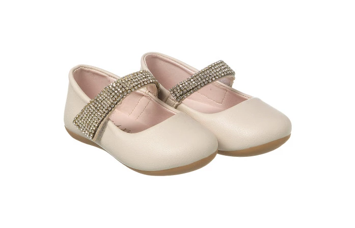 Sapatilha Infantil Feminina Little Woman Strass Offwhite - Xuá Xuá 