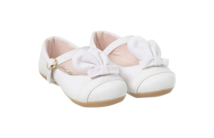 Sapatilha Infantil Feminina Little Woman Glitter Branco - Xuá Xuá 