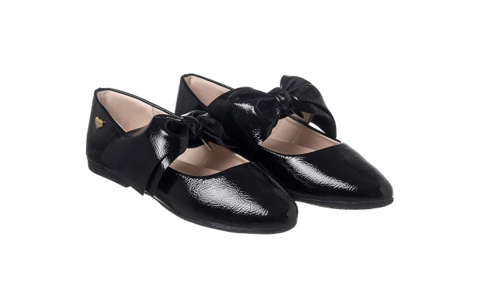 Sapatilha Infantil Feminina Bailarina Laço Preto - Xuá Xuá