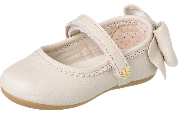 Sapatilha Infantil Feminina Little Woman Laço Offwhite - Xuá Xuá 